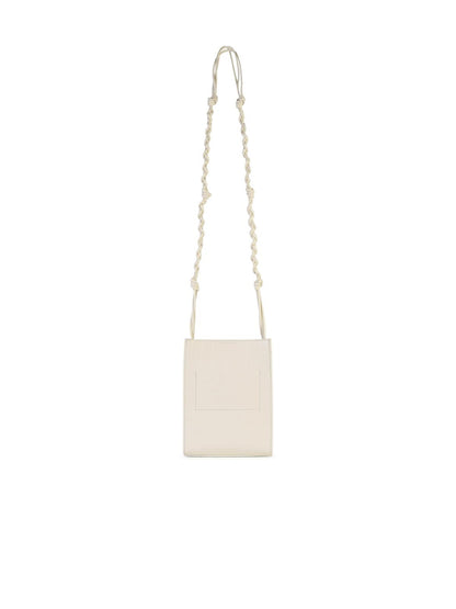 Jil Sander 'Tangle' Ivory Leather Crossbody Bag Woman