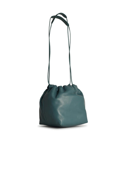 Jil Sander 'Dumpling' Light Blue Leather Crossbody Bag Woman