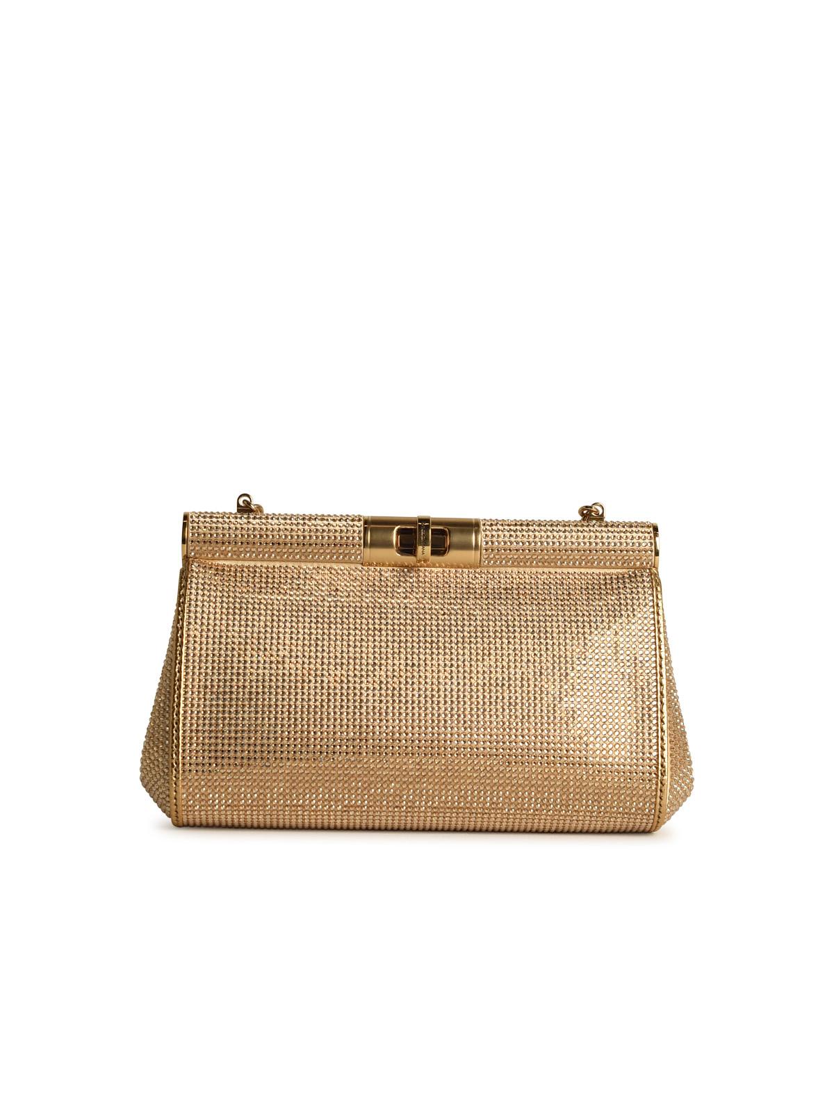 Dolce & Gabbana 'Marlene' Crossbody Bag In Nude Leather Blend Woman