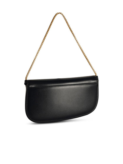 Salvatore Ferragamo 'Fiamma' Black Leather Crossbody Bag Woman