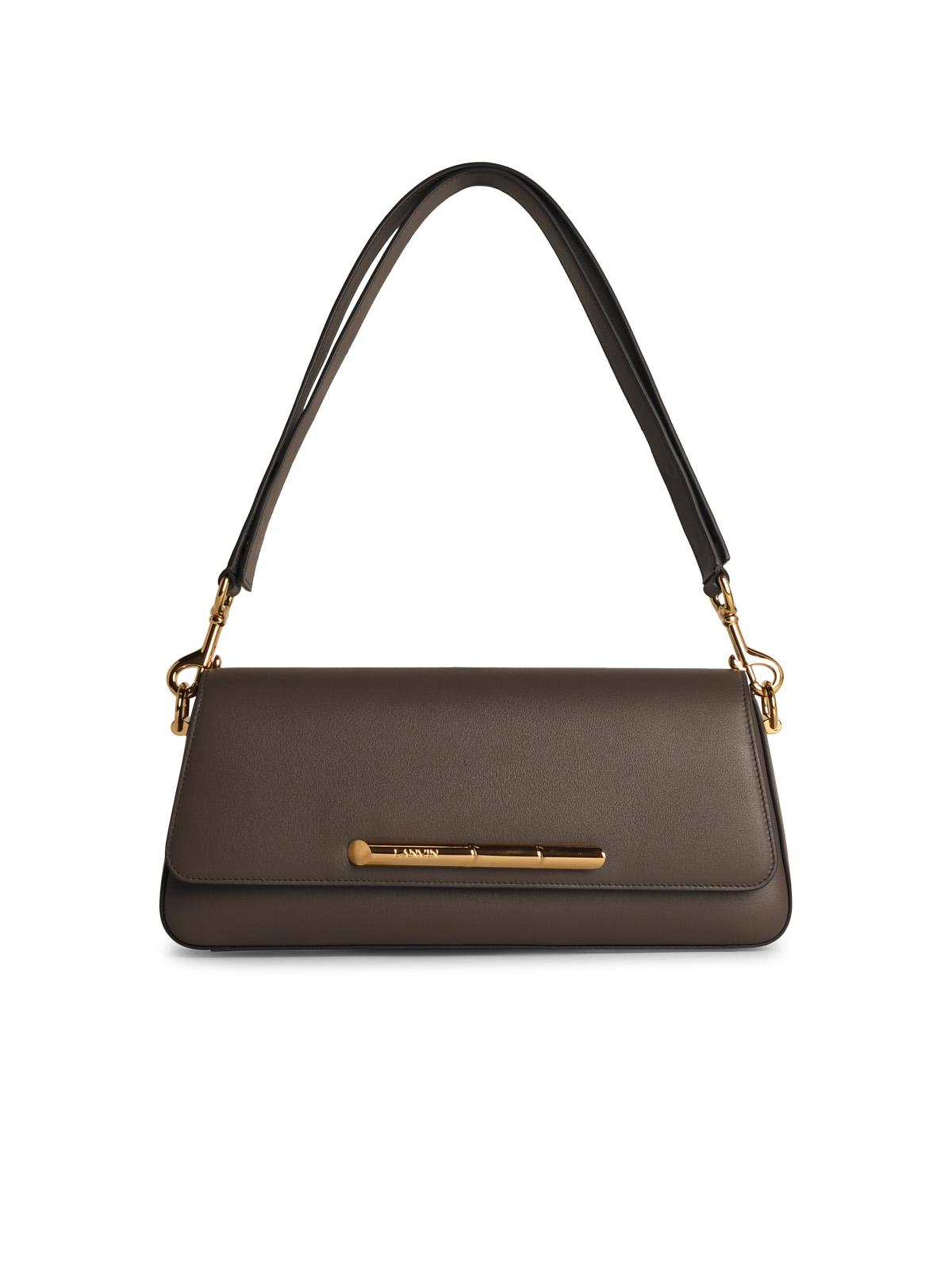 Lanvin 'Sequence' Brown Leather Crossbody Bag Woman