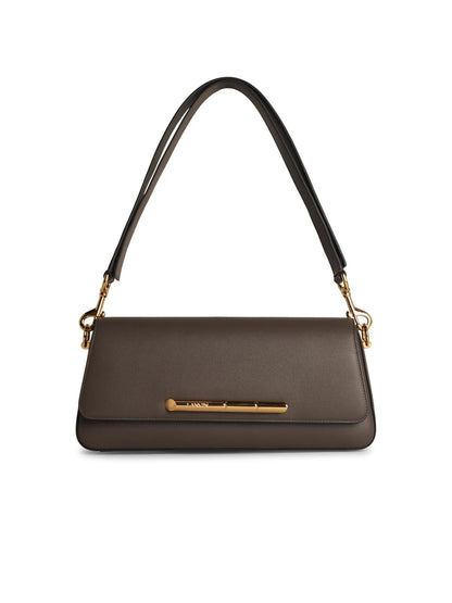 Lanvin 'Sequence' Brown Leather Crossbody Bag Woman