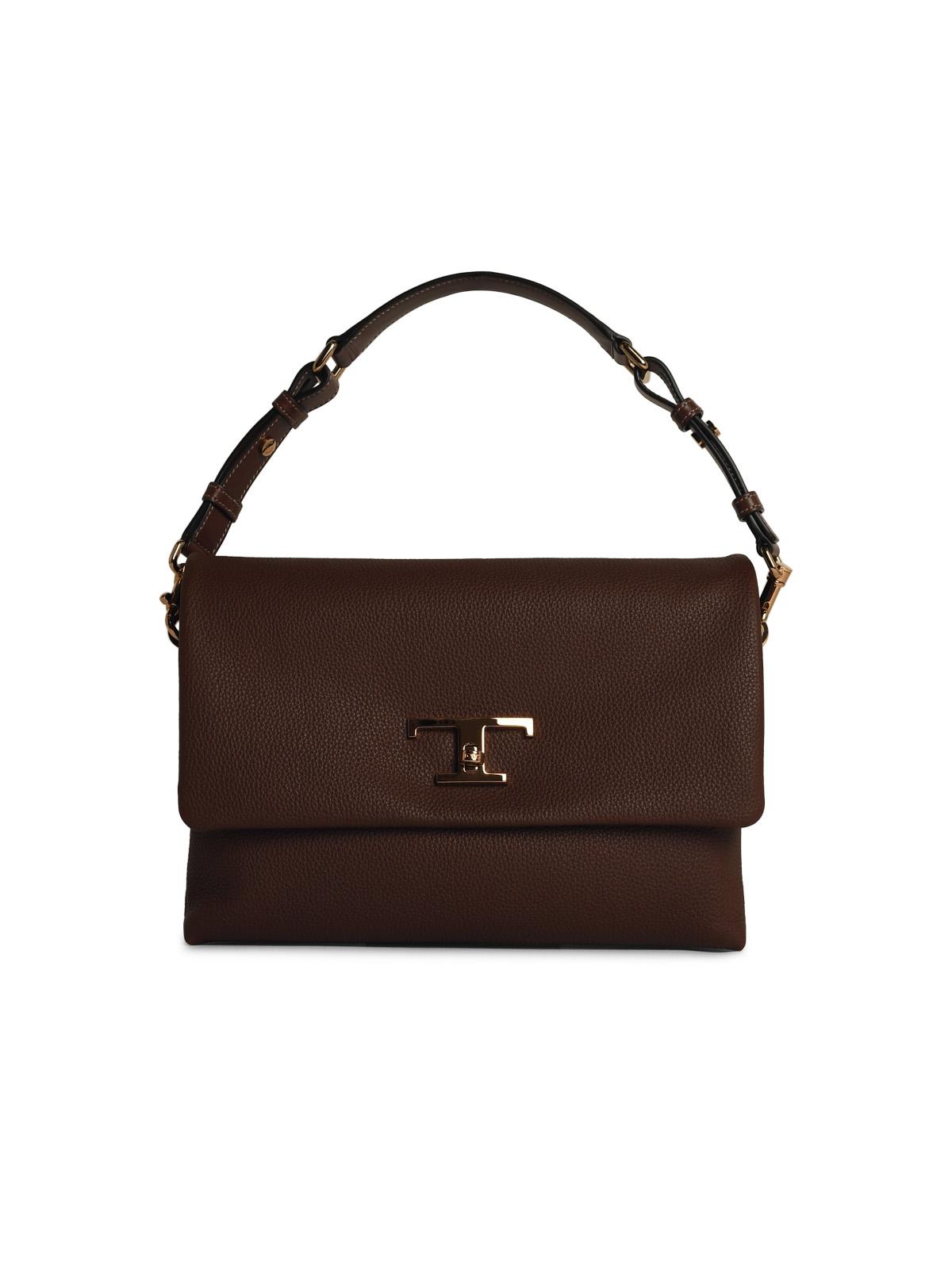 Tod's 'Timeless' Medium Brown Leather Crossbody Bag Woman