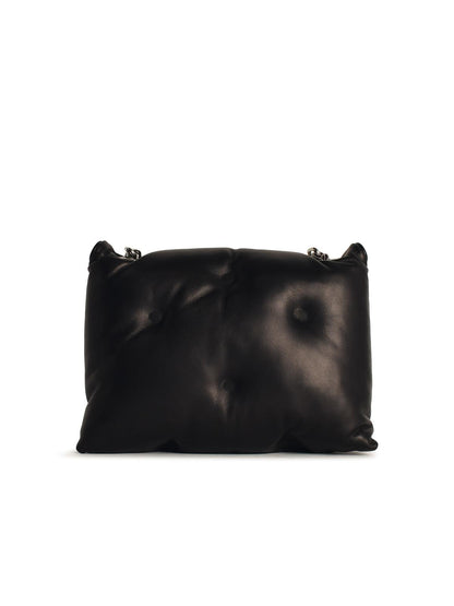 Maison Margiela 'Glam Slam' Black Leather Crossbody Bag Woman