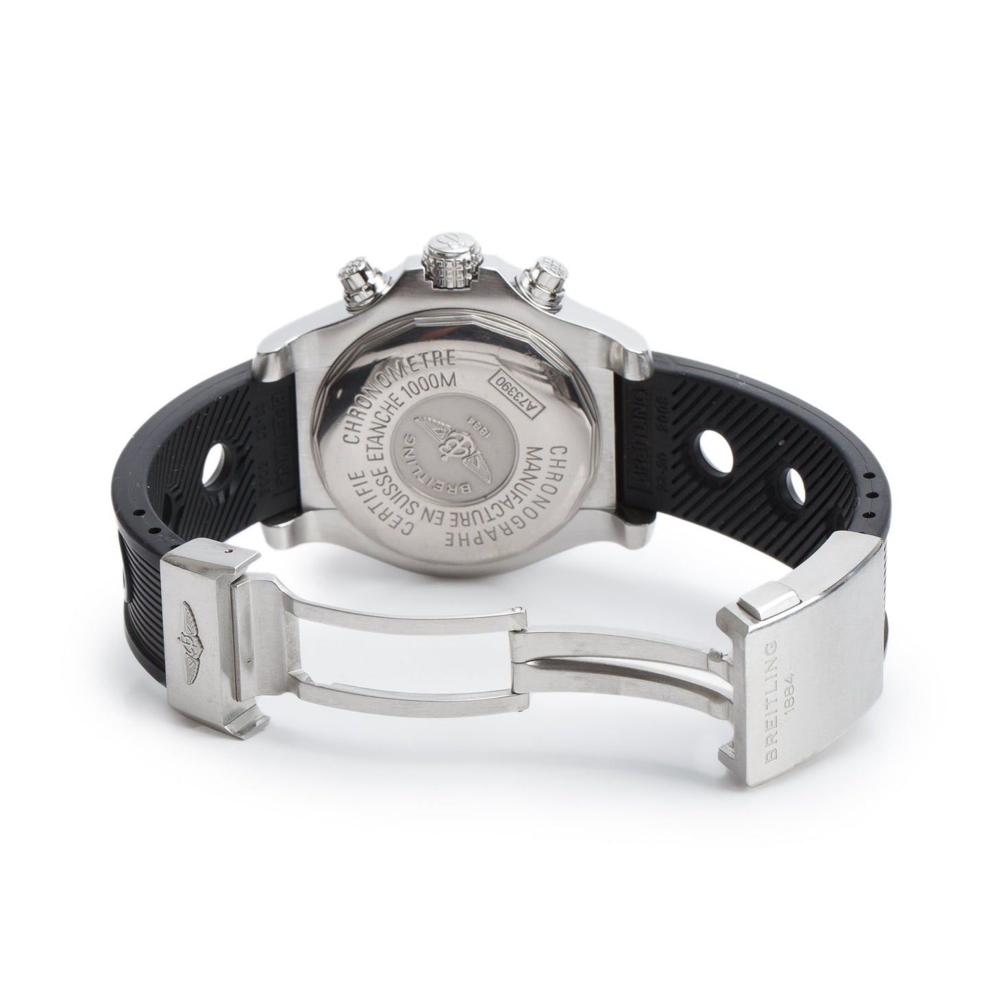 Breitling Stainless Steel Avenger Seawolf 45 MM Chronograph Quartz Watch White Dial A73390