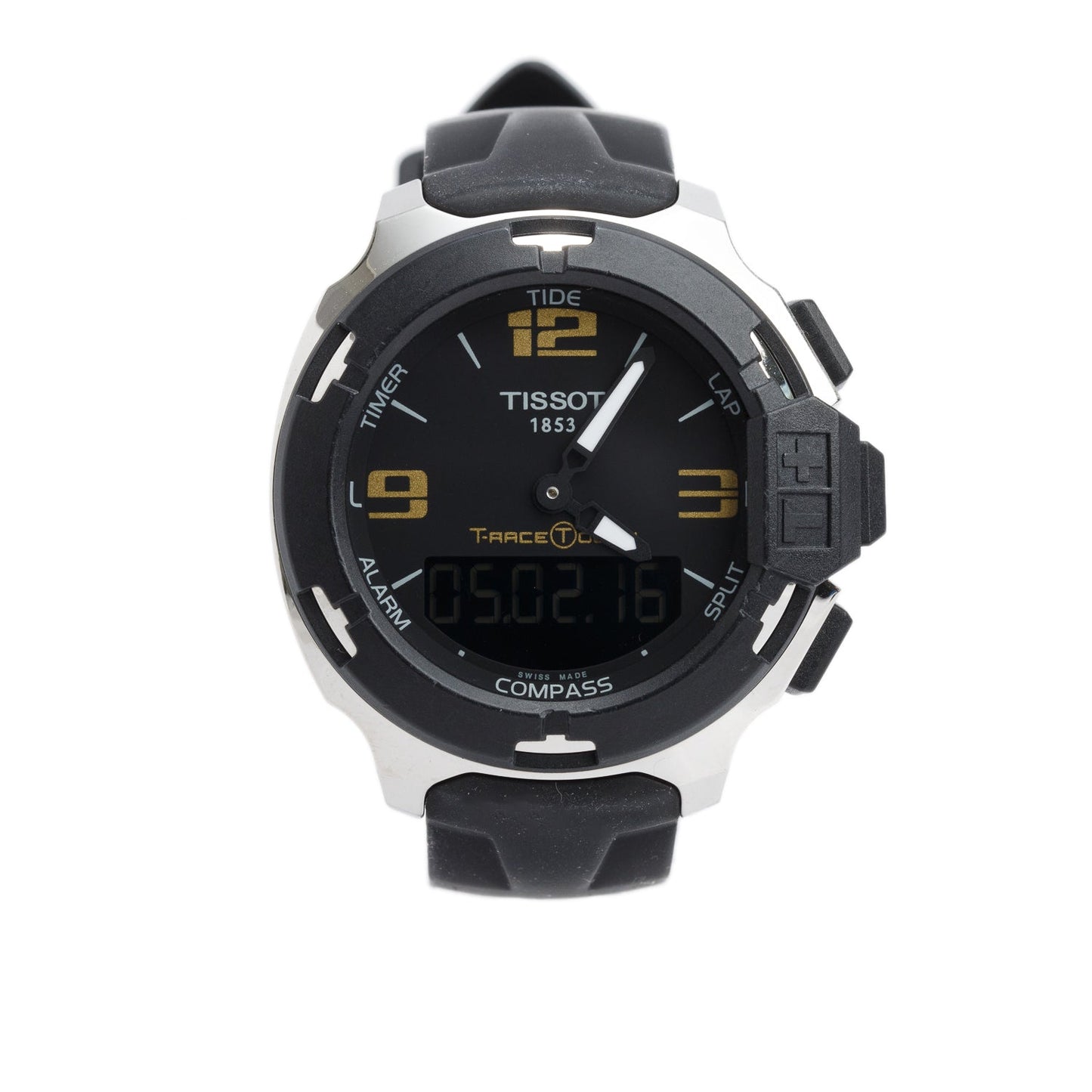 Tissot Stainless Steel T-Race 42 MM Chronograph Quartz Digital Watch Black Dial