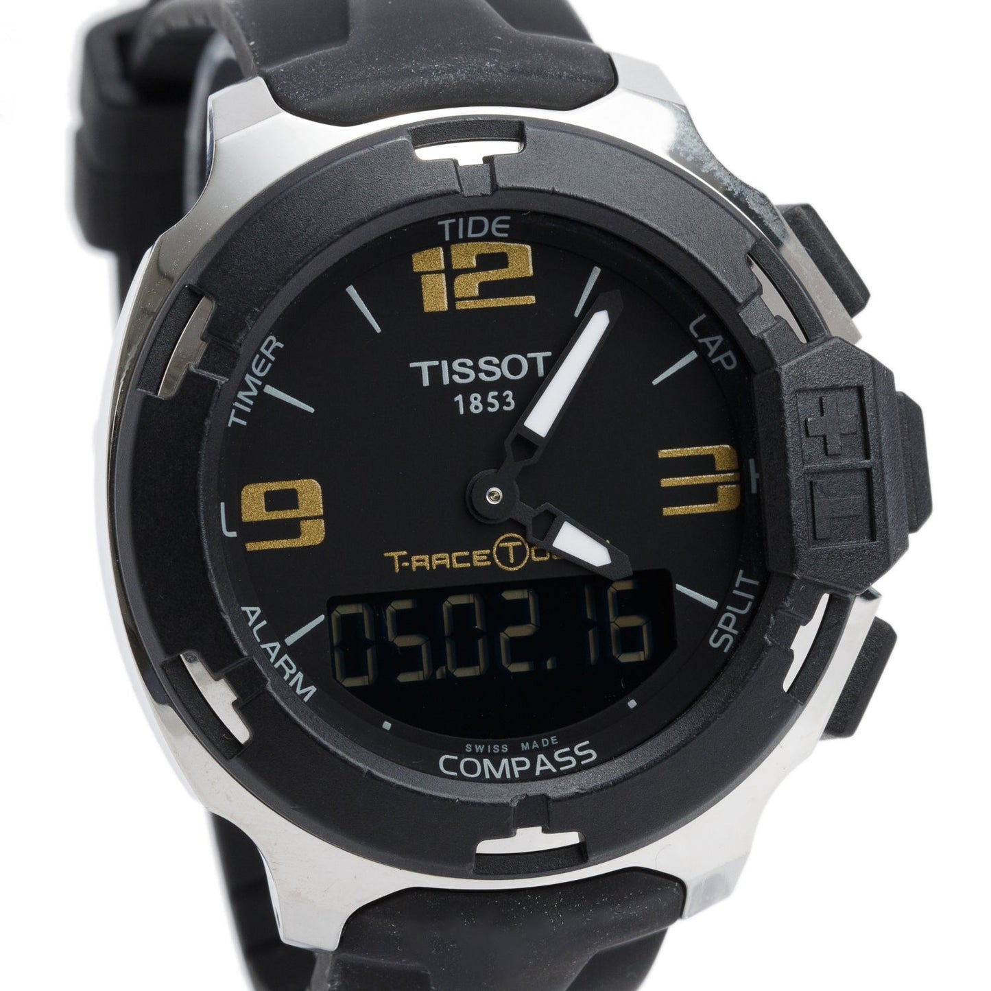 Tissot Stainless Steel T-Race 42 MM Chronograph Quartz Digital Watch Black Dial