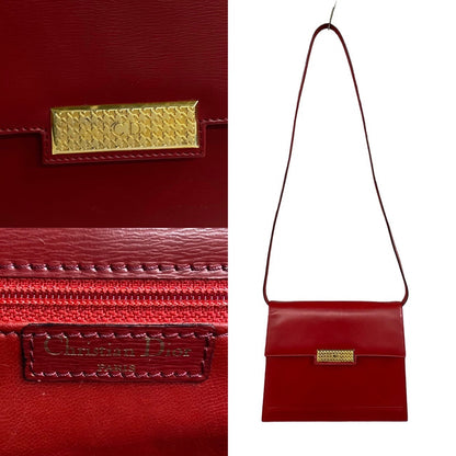 Dior Shoulder Bag leather Red