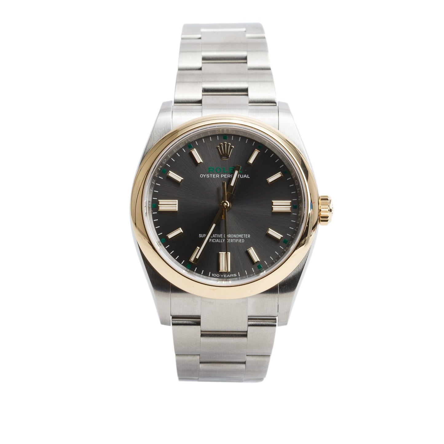 Rolex 2026 Stainless Steel & 18k Yellow Gold Oyster Perpetual Anniversary 100 Years 36 MM Automatic Watch Grey Slate Dial 126003 w/ Box & Papers