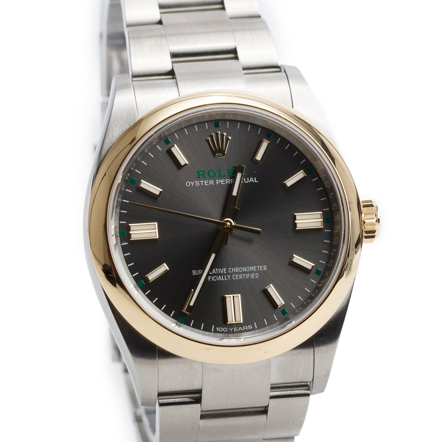 Rolex 2026 Stainless Steel & 18k Yellow Gold Oyster Perpetual Anniversary 100 Years 36 MM Automatic Watch Grey Slate Dial 126003 w/ Box & Papers