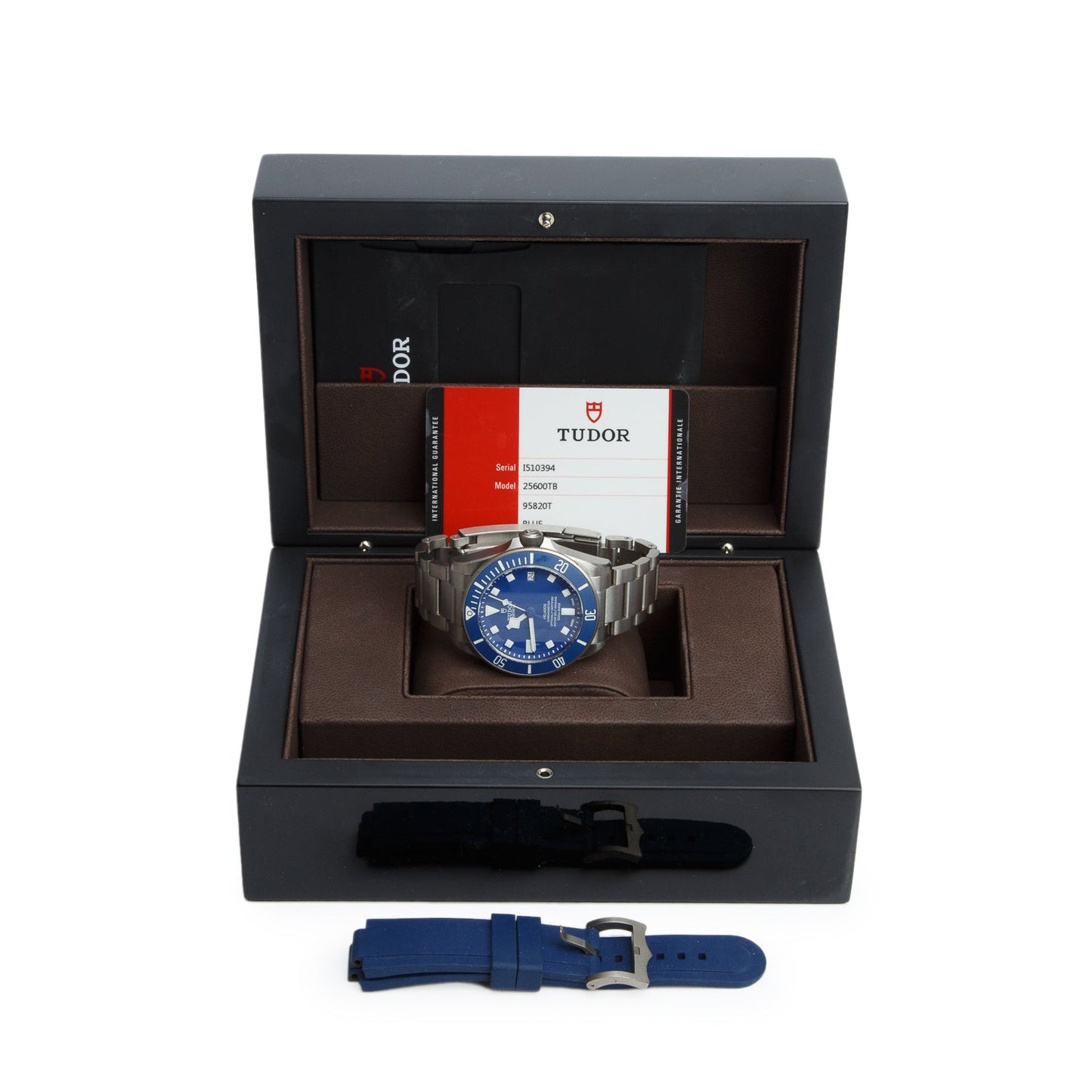 Tudor Titanium Pelagos 42 MM Automatic Watch Blue Dial 25600TB w/ Box, Papers & Extra Strap