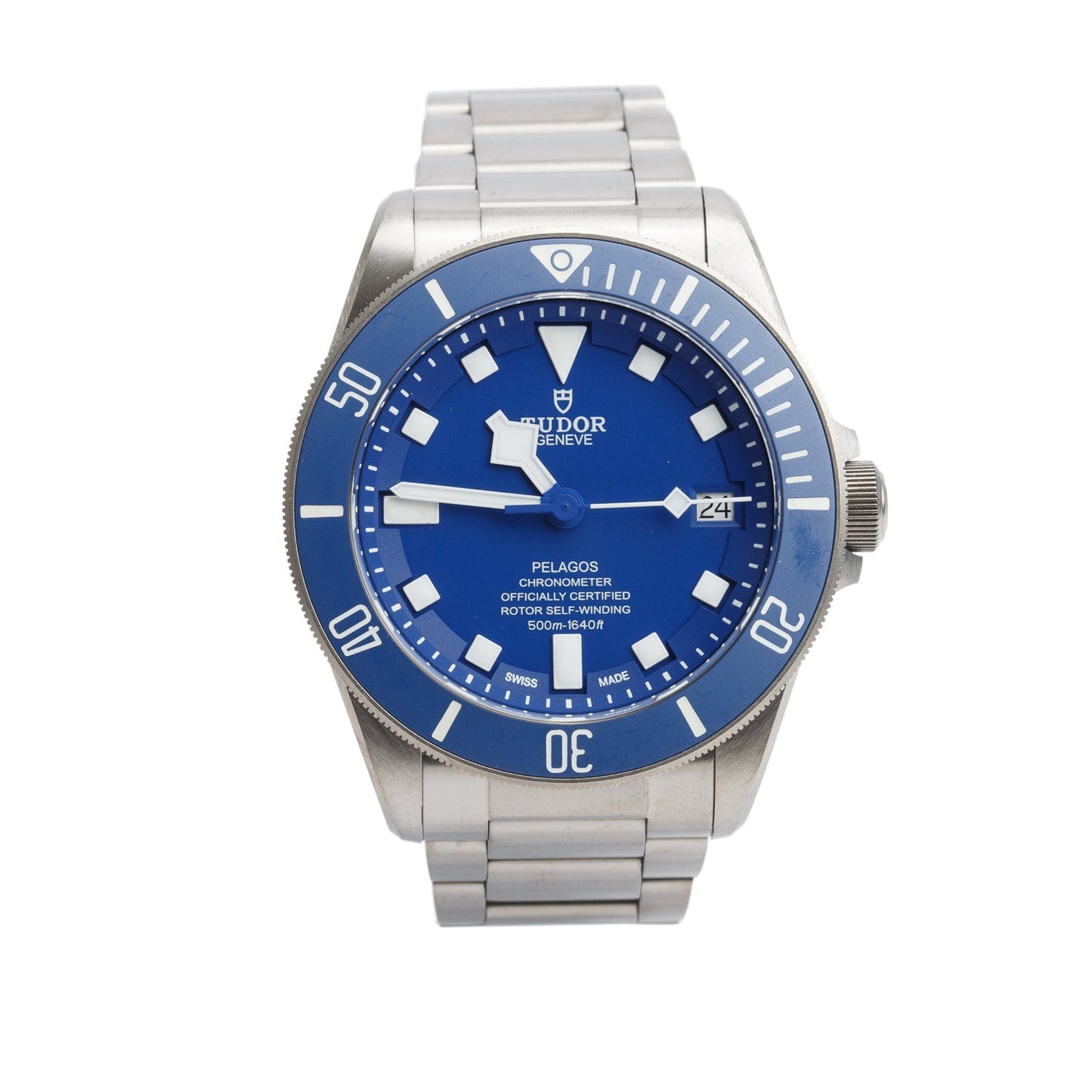 Tudor Titanium Pelagos 42 MM Automatic Watch Blue Dial 25600TB w/ Box, Papers & Extra Strap