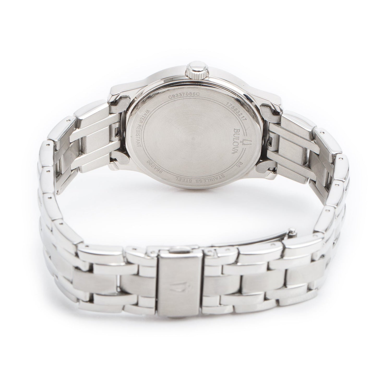 Bulova Stainless Steel Corporate Exclusive 38 MM Quartz Watch Silver Dial 96A000 w/ Box