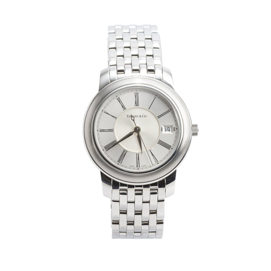 Tiffany Stainless Steel Mark Resonator 37 MM Automatic Watch Silver Dial