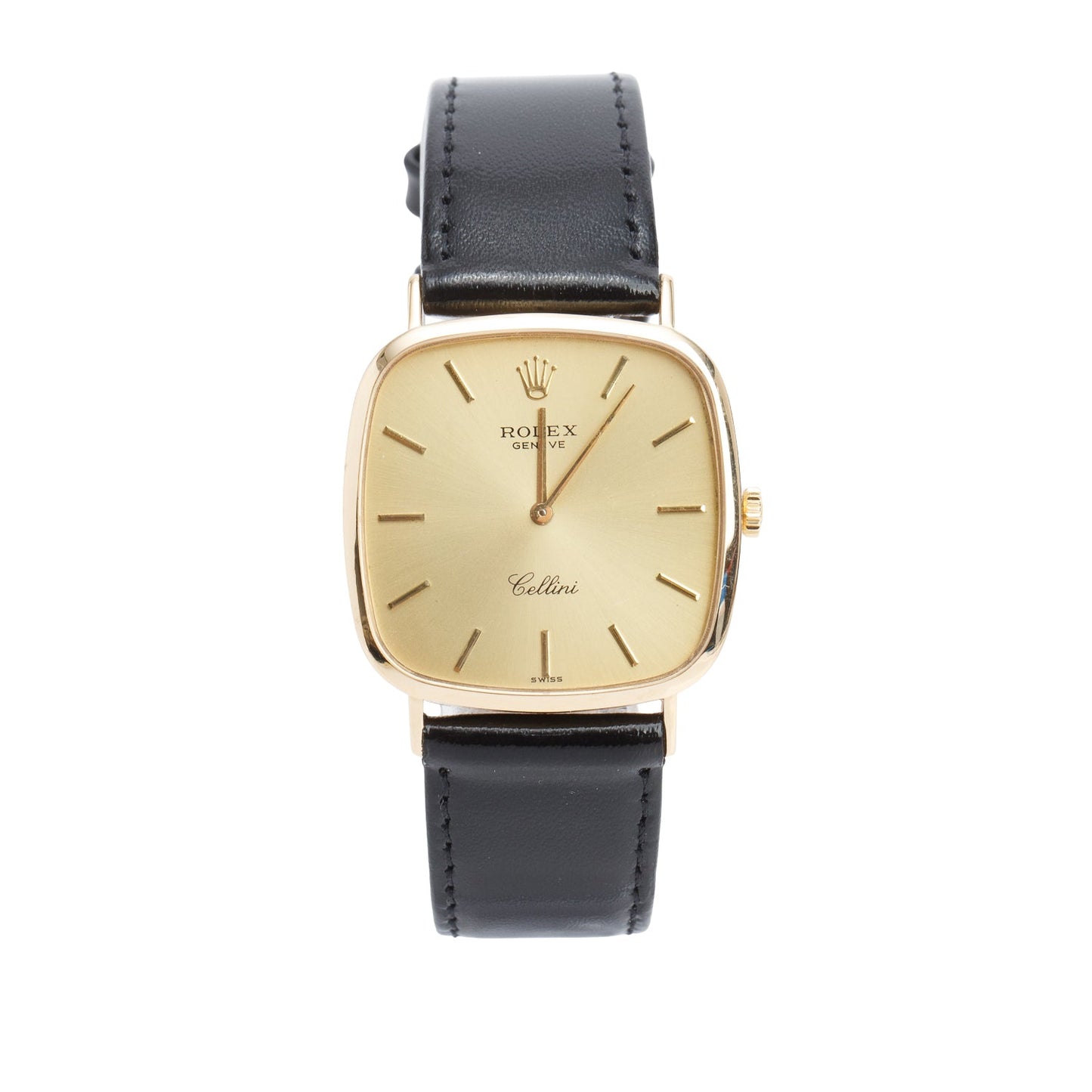 Rolex Vintage 18k Yellow Gold Cellini 30 MM Manual Watch Gold Dial 4114