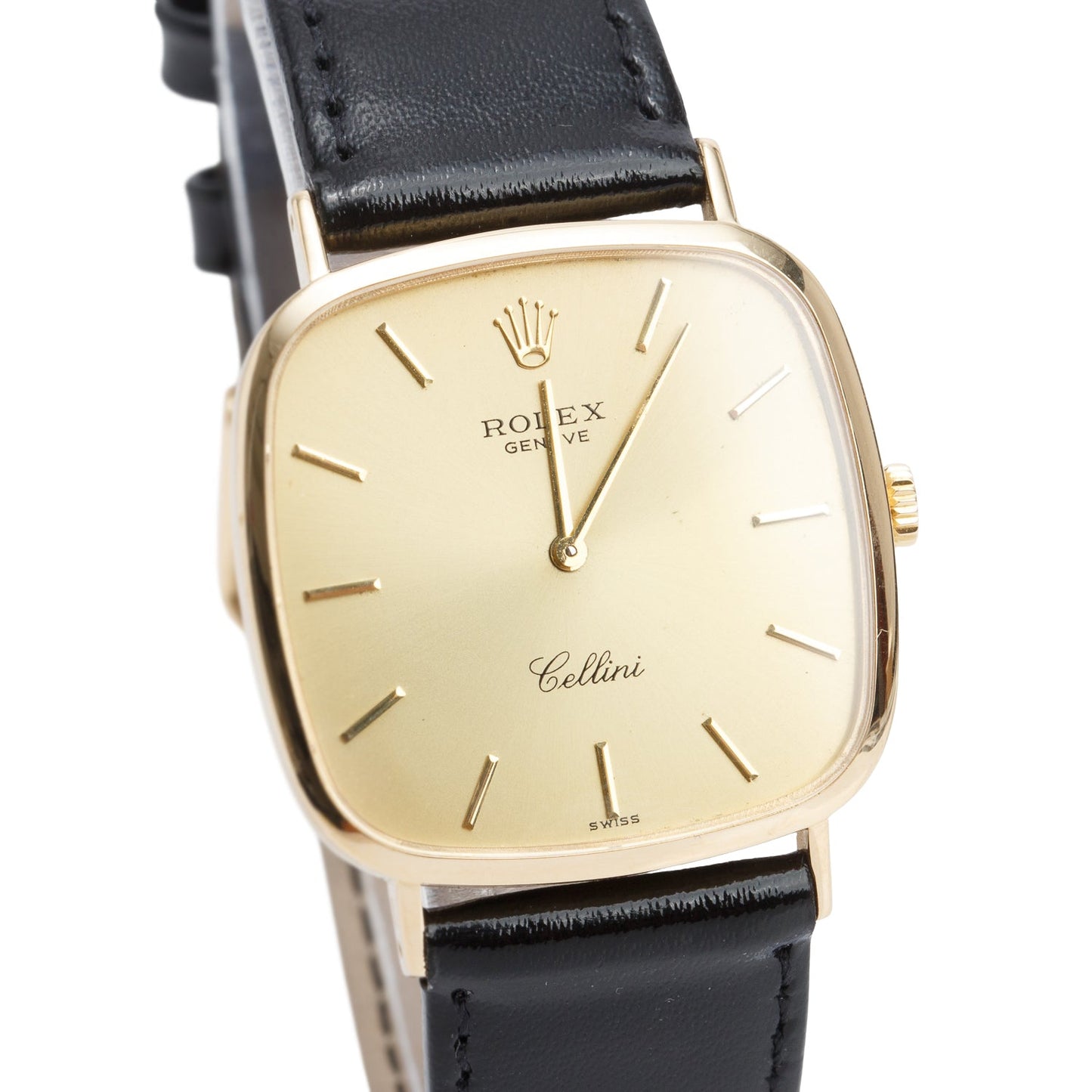 Rolex Vintage 18k Yellow Gold Cellini 30 MM Manual Watch Gold Dial 4114