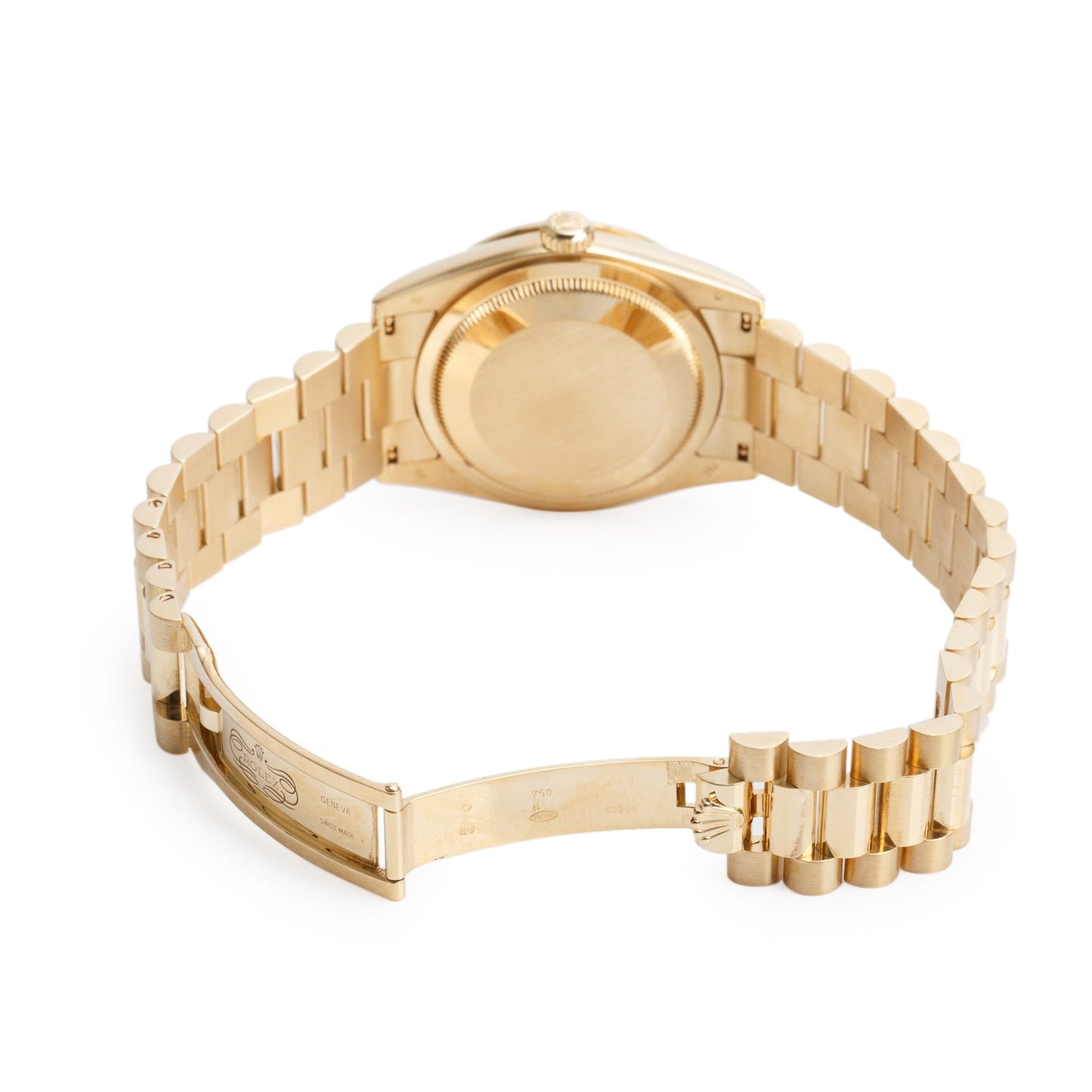 Rolex 18k Yellow Gold Diamond Bezel Day Date 36 MM President Watch Champagne Diamond Dial 118348 w/ Box & Papers