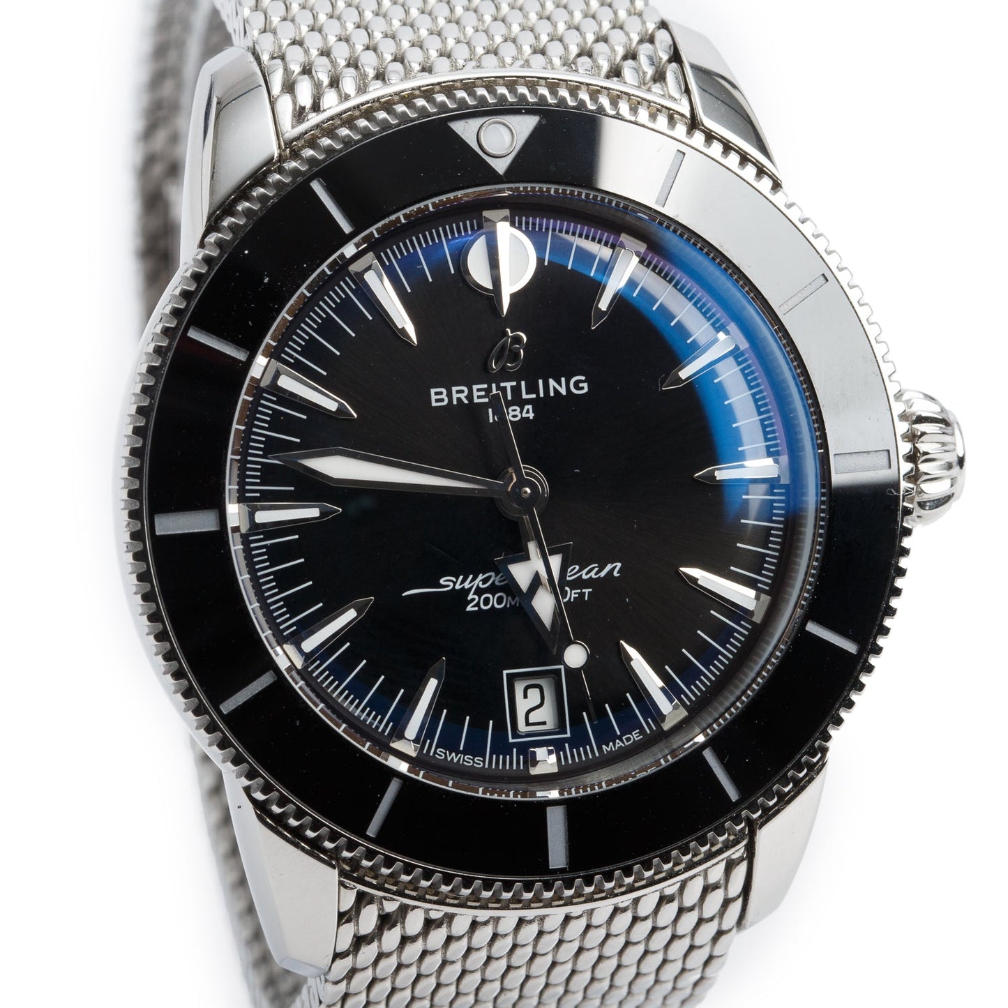 Breitling 2026 Stainless Steel Superocean Heritage B31 42 MM Automatic Watch Blue Dial AB3111 w/ Box & Papers