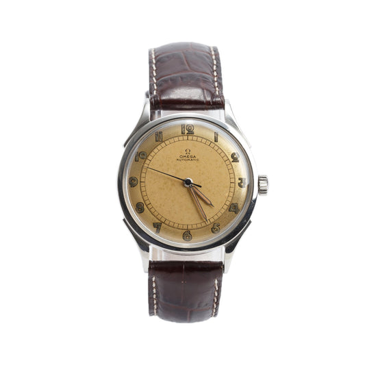 Omega Vintage Stainless Steel Bumper 34.5 MM Automatic Watch 2421-2
