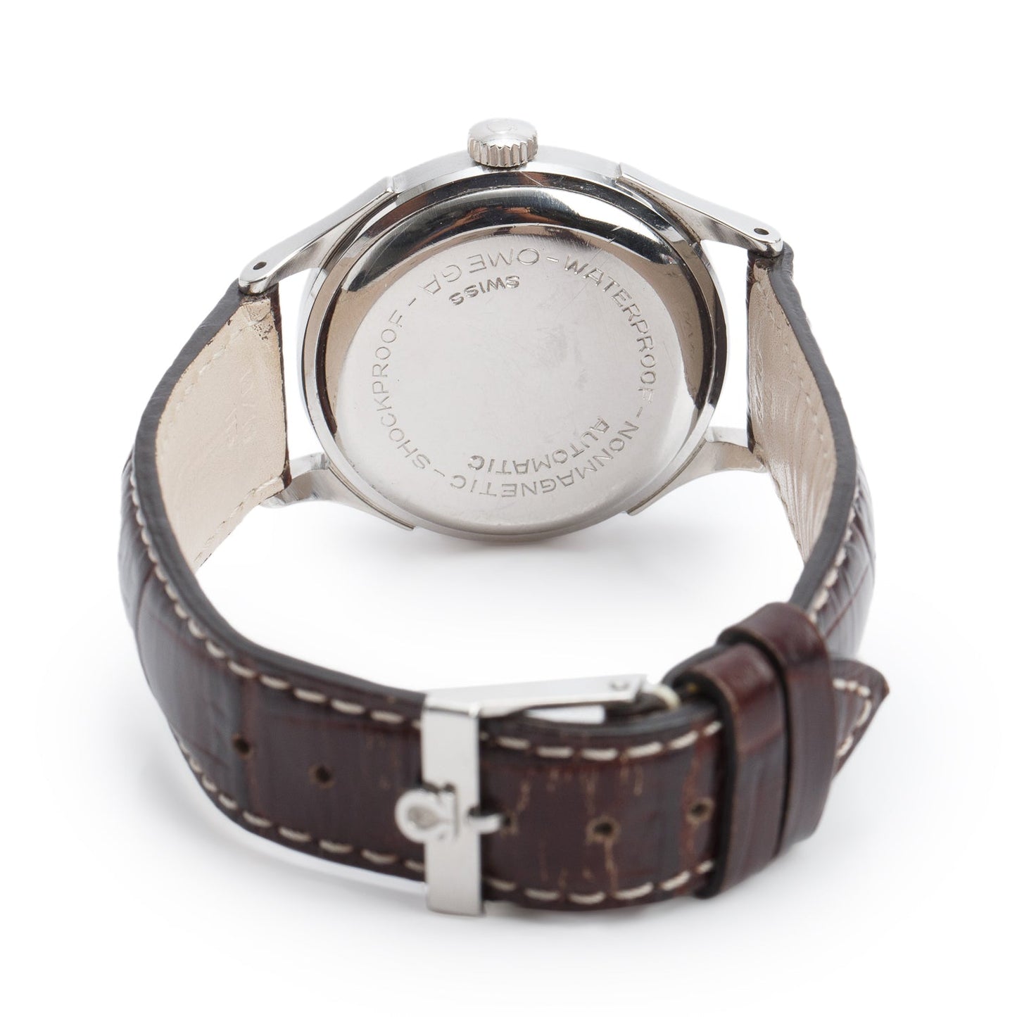 Omega Vintage Stainless Steel Bumper 34.5 MM Automatic Watch 2421-2