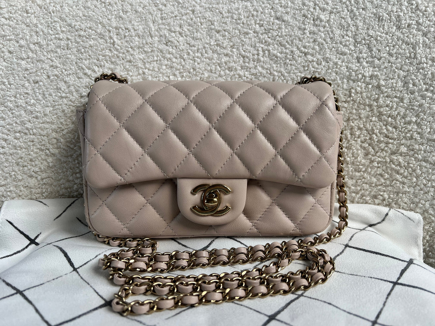 Chanel Mini Rectangular Classic Flap in Lambskin (RRP £4,390)