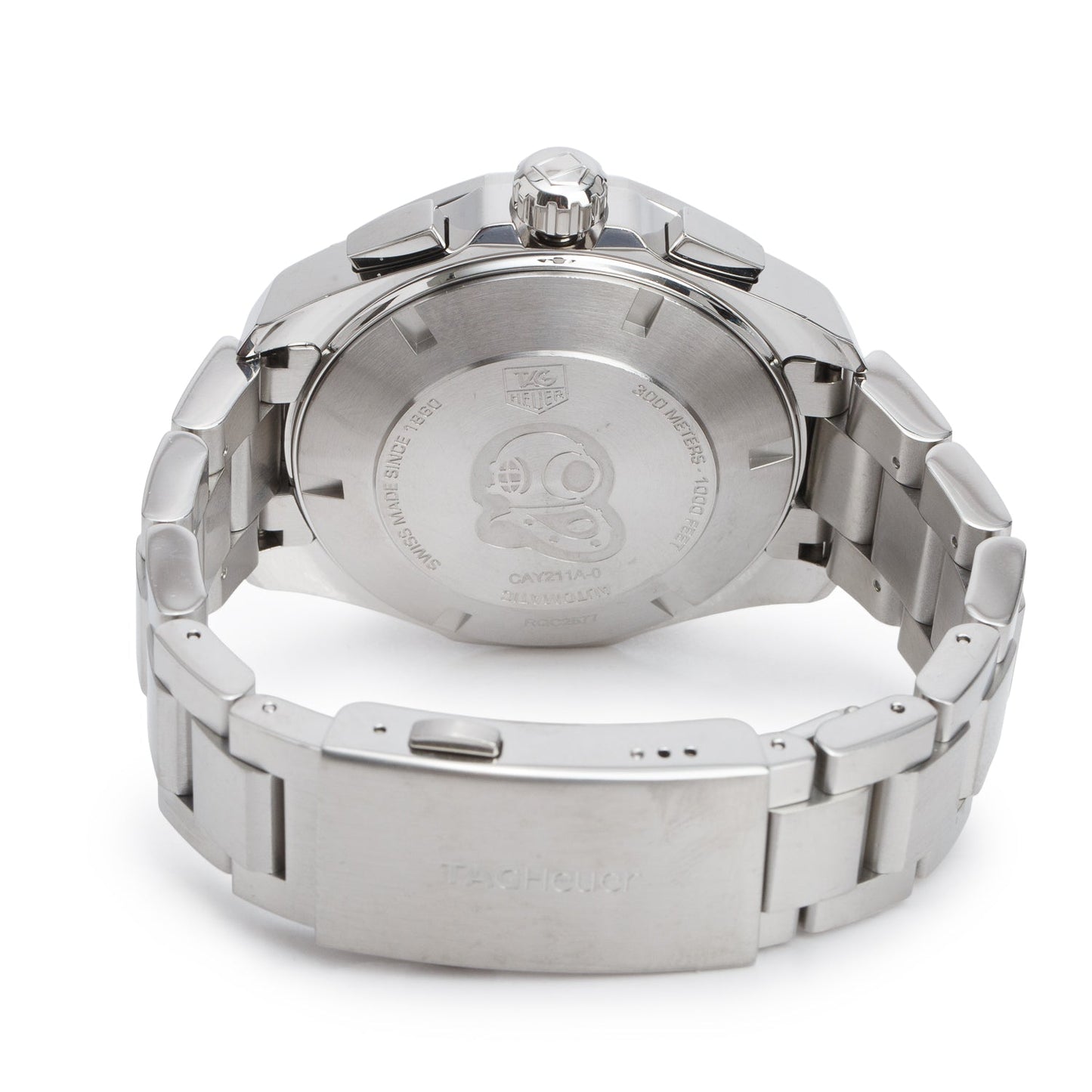 Tag Heuer Stainless Steel Aquaracer Calibre 16 43 MM Automatic Chronograph Watch Black Dial CAY211A w/ Box & Papers