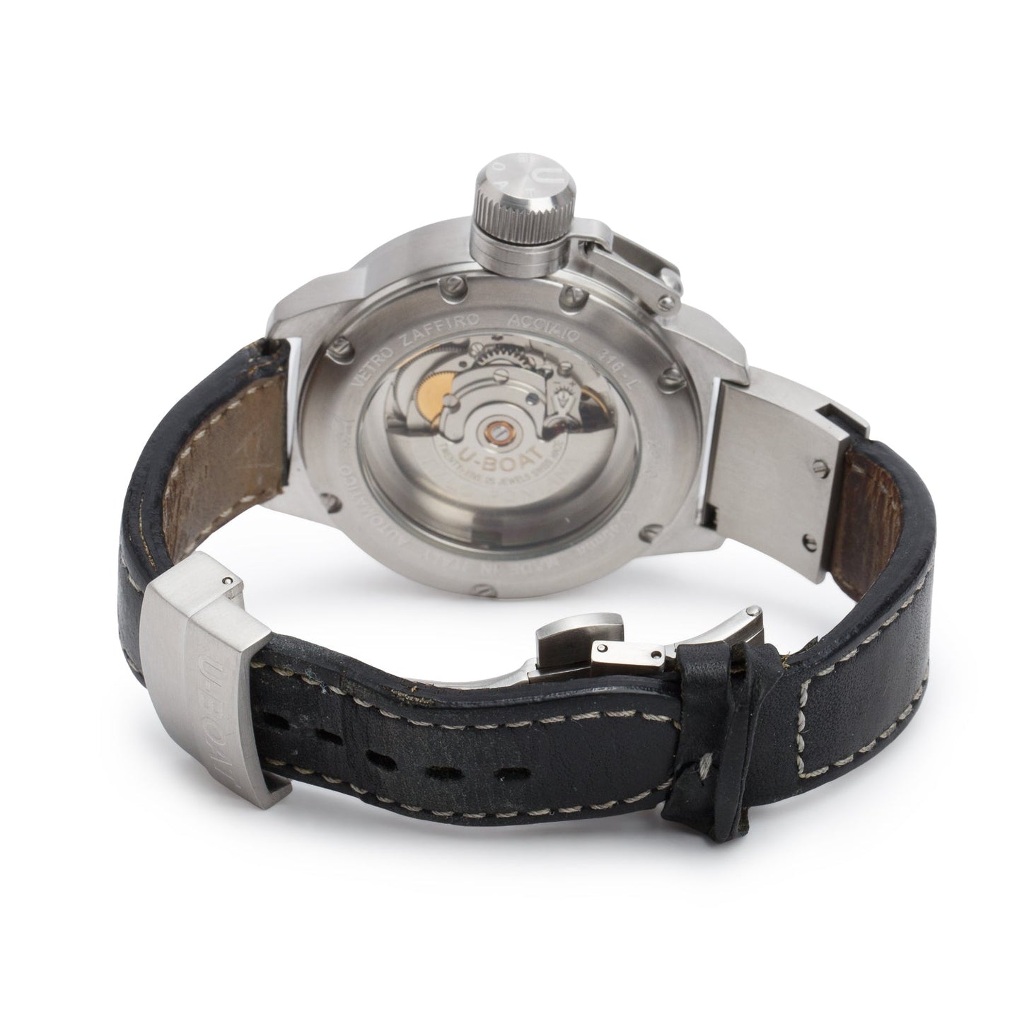 U-Boat Stainless Steel Classico Italo Fontana 45 MM Automatic Watch Creme Dial w/ Box, Papers & Extra Strap