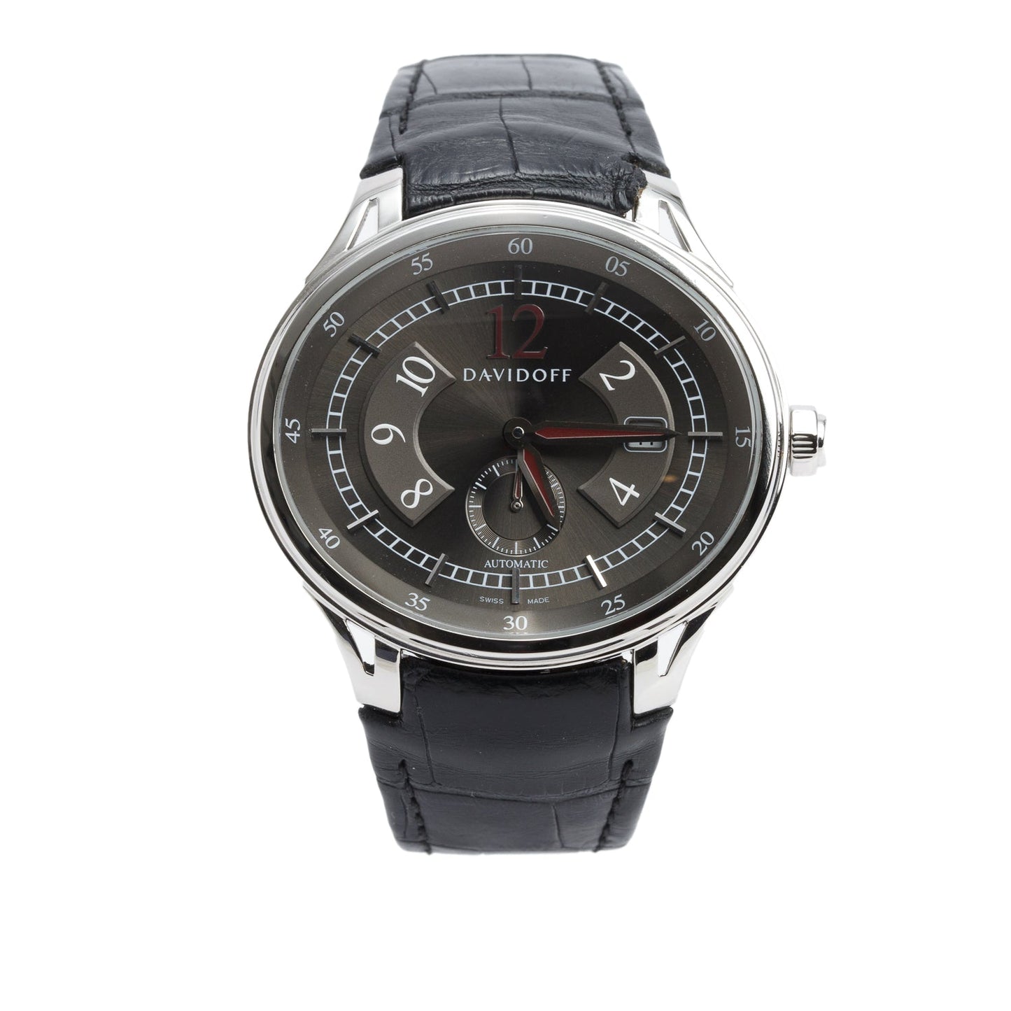 Davidoff Very Zino 44 MM Chronograph Automatic Watch, Black Dial 10002