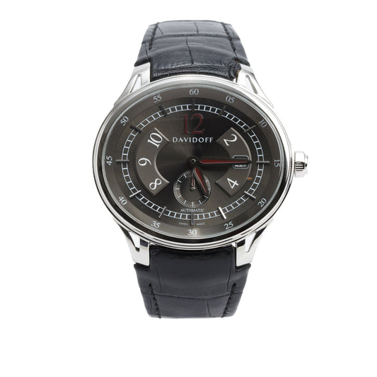 Davidoff Very Zino 44 MM Chronograph Automatic Watch, Black Dial 10002