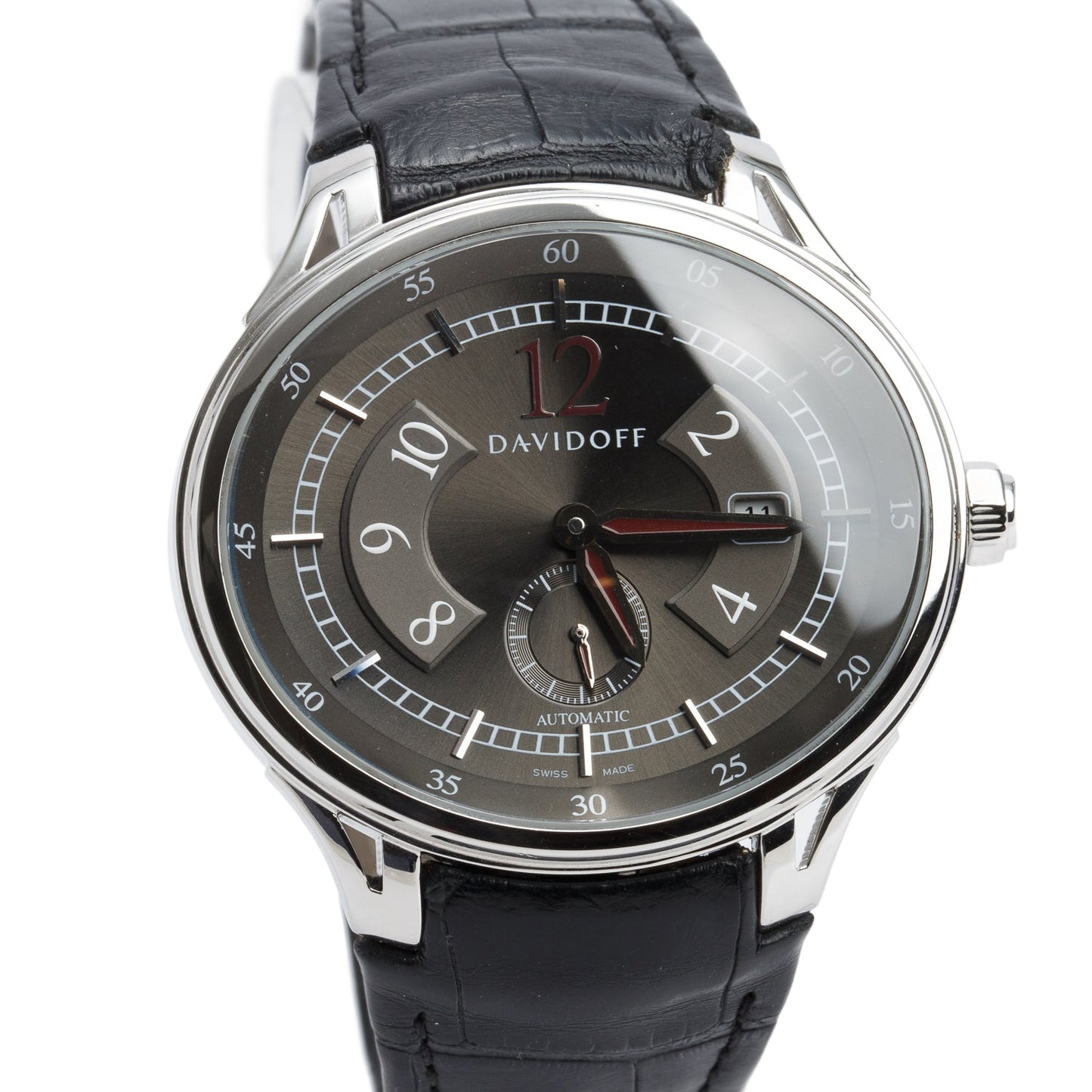Davidoff Very Zino 44 MM Chronograph Automatic Watch, Black Dial 10002