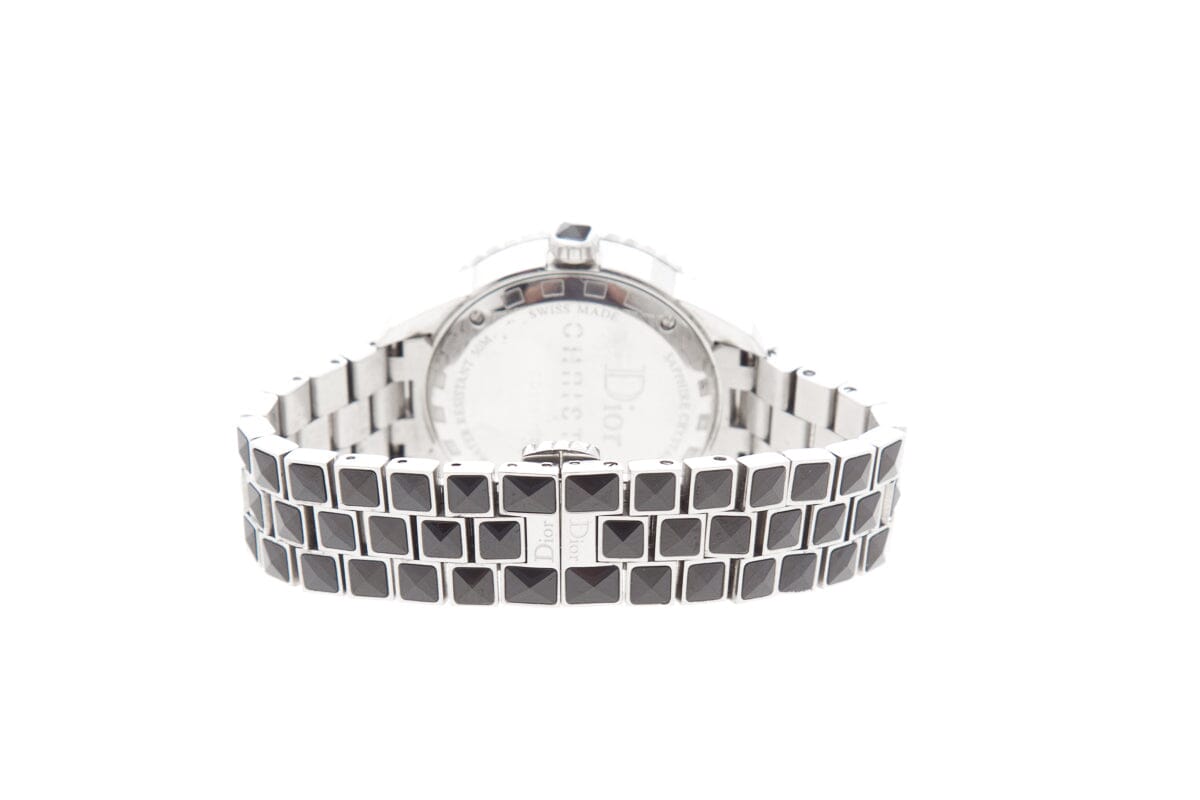 Dior Black & Silver Sapphire & Diamond Ladies Watch Set