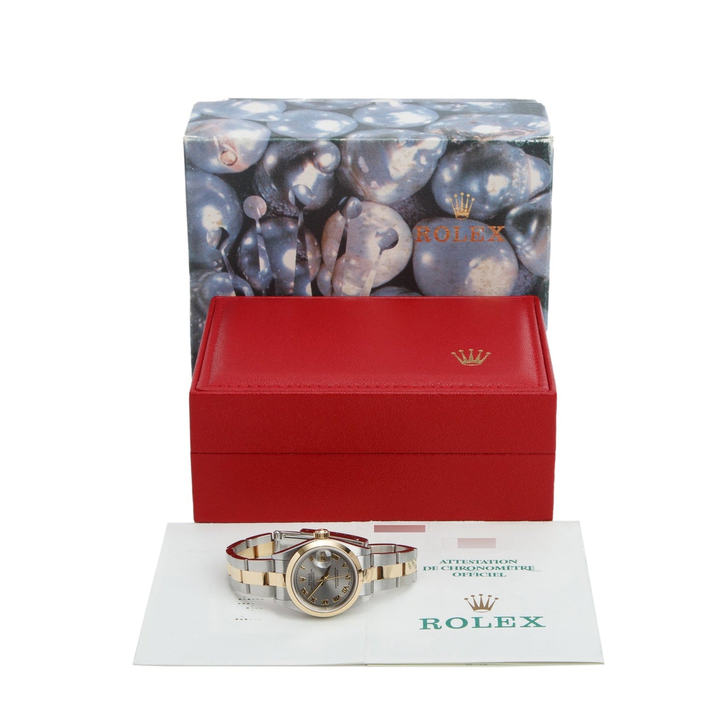 Rolex Stainless Steel & 18k Yellow Gold Datejust 26 MM Watch Silver Roman Dial 79163 w/ Box & Papers