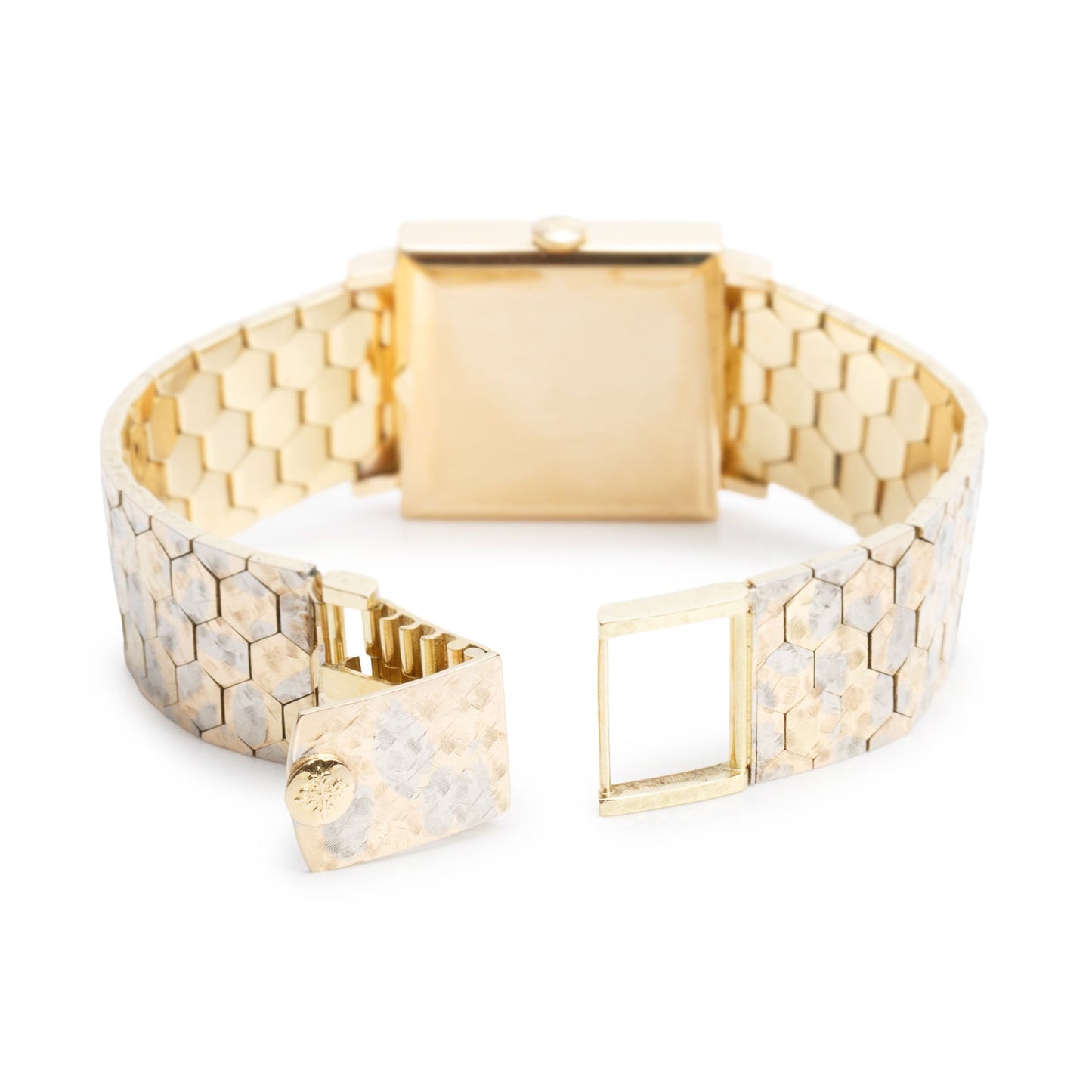 Patek Philippe Vintage 18k Tri-Gold Gondolo Manual Watch Gold Dial 3430/1