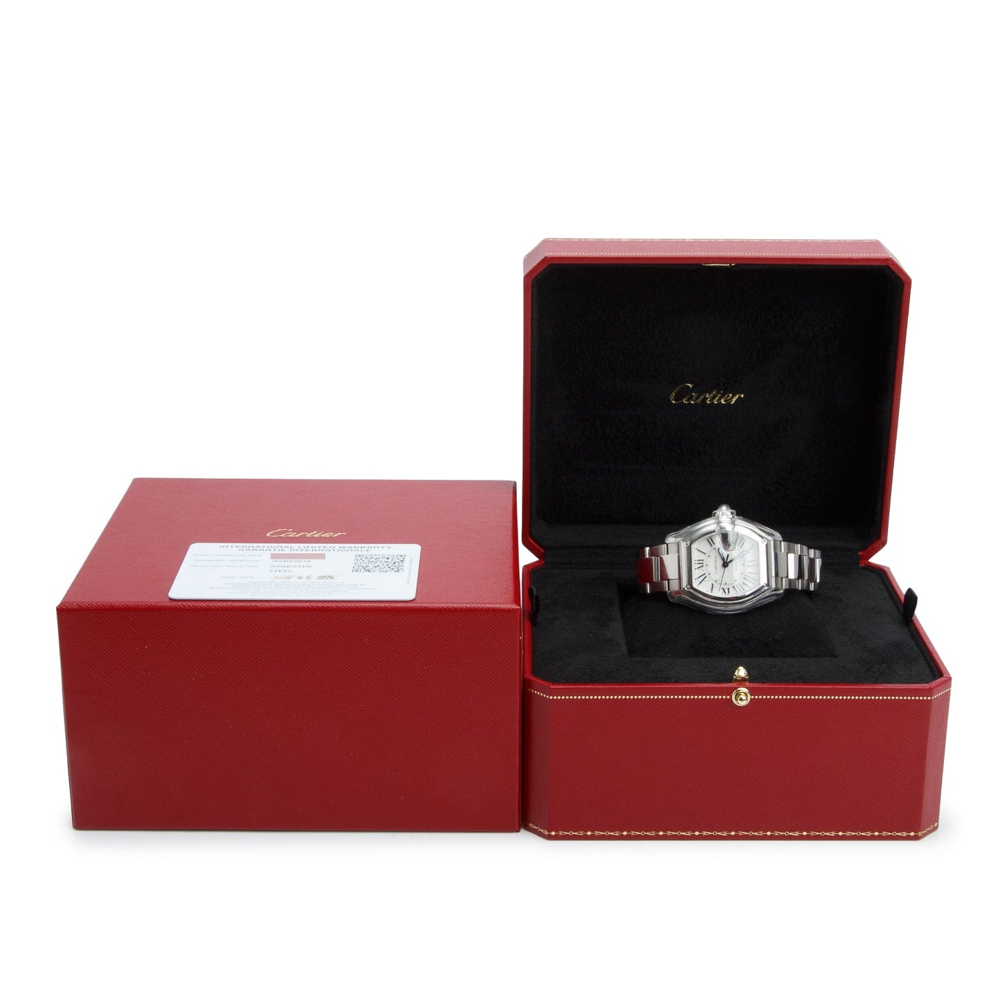 Cartier 2026 Stainless Steel Roadster Automatic Watch, Medium Model 4610 w/ Box, Papers & Extra Strap