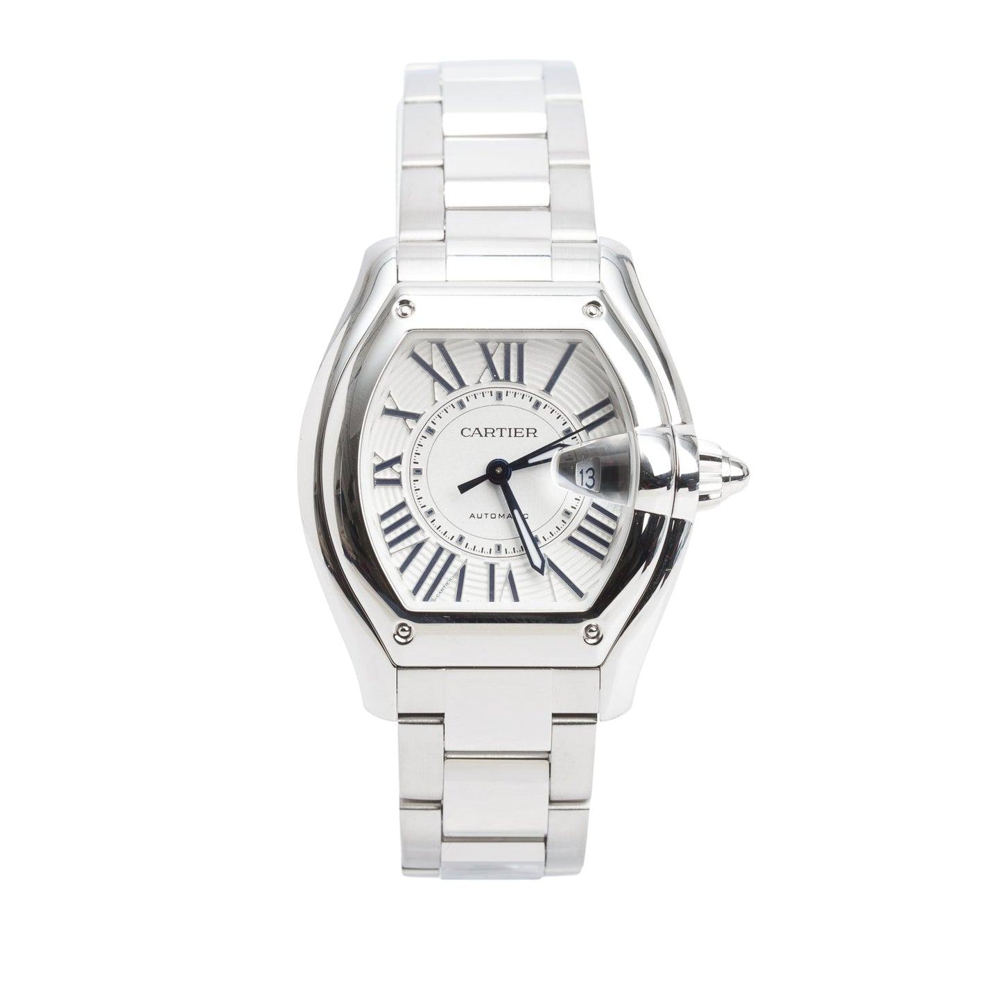 Cartier 2026 Stainless Steel Roadster Automatic Watch, Medium Model 4610 w/ Box, Papers & Extra Strap