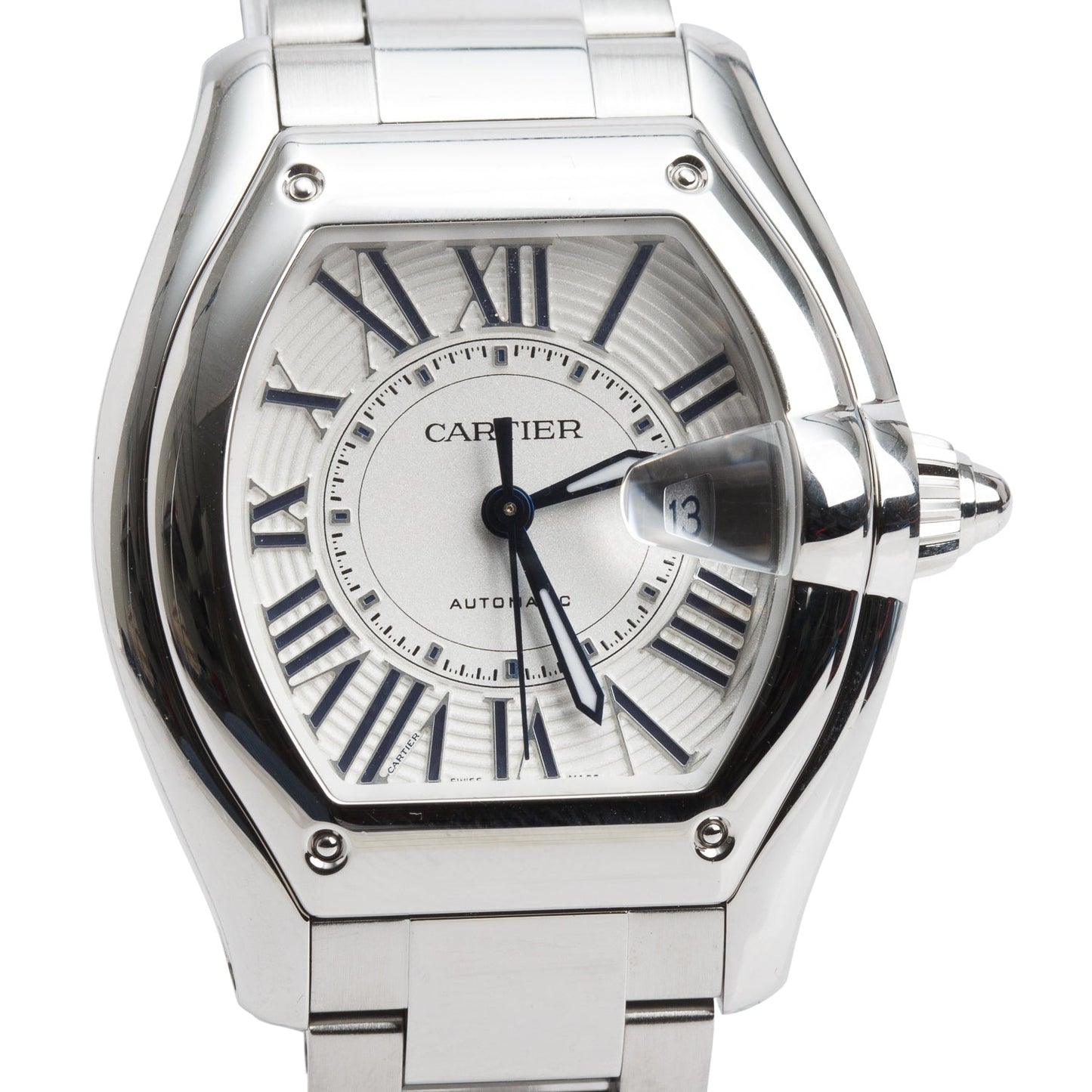 Cartier 2026 Stainless Steel Roadster Automatic Watch, Medium Model 4610 w/ Box, Papers & Extra Strap