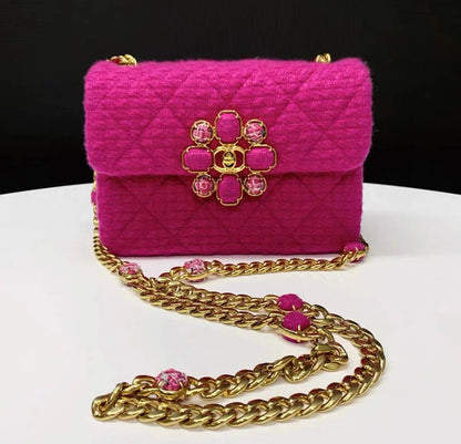 Chanel 22K Pink Tweed Mini Flap Bag