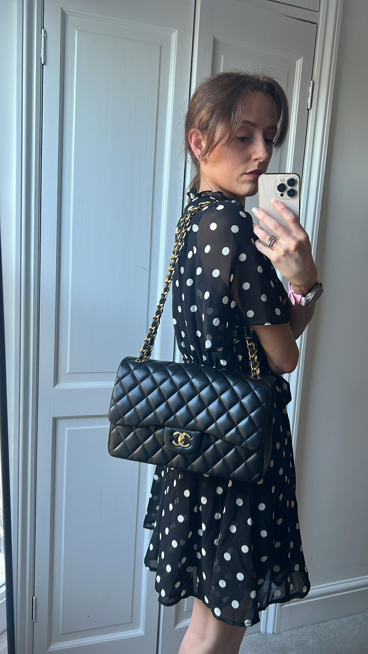 Chanel Jumbo Classic Flap in Black Lambskin Gold Hardware (RRP £9,830)