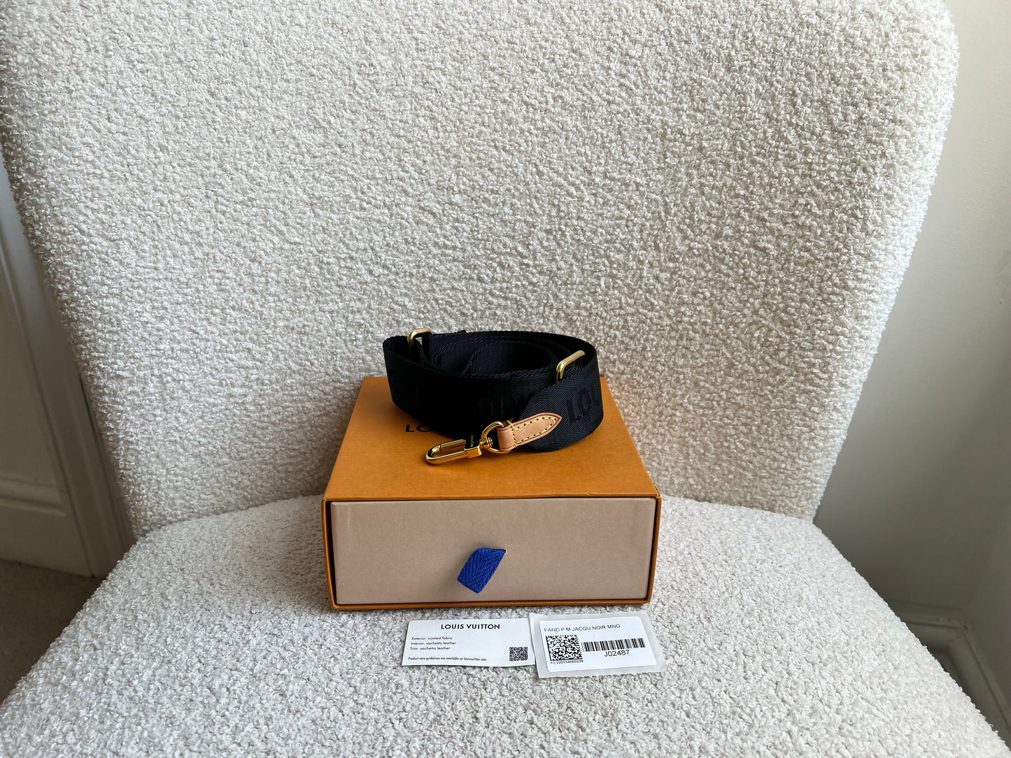 Louis Vuitton Black Canvas Bandouliere Strap