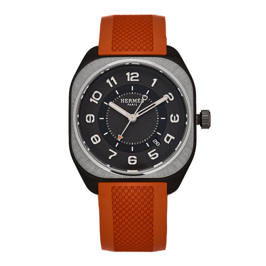 DLC Coated Titanium Rubber 39mm H08 Automatic Watch Orange