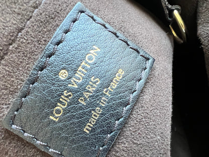 Louis Vuitton Black Monogram Mahina Leather Shoulder Bag