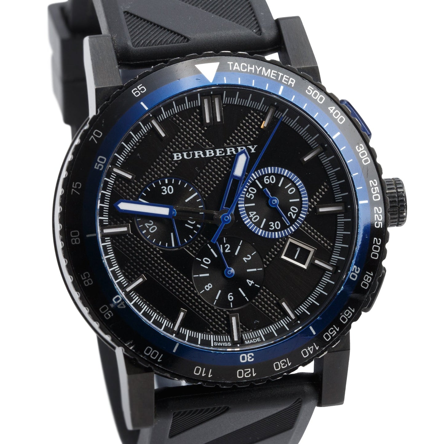 Burberry Black PVD Stainless Steel BU9806 43 MM The City Chronograph Quartz Watch w/ Box