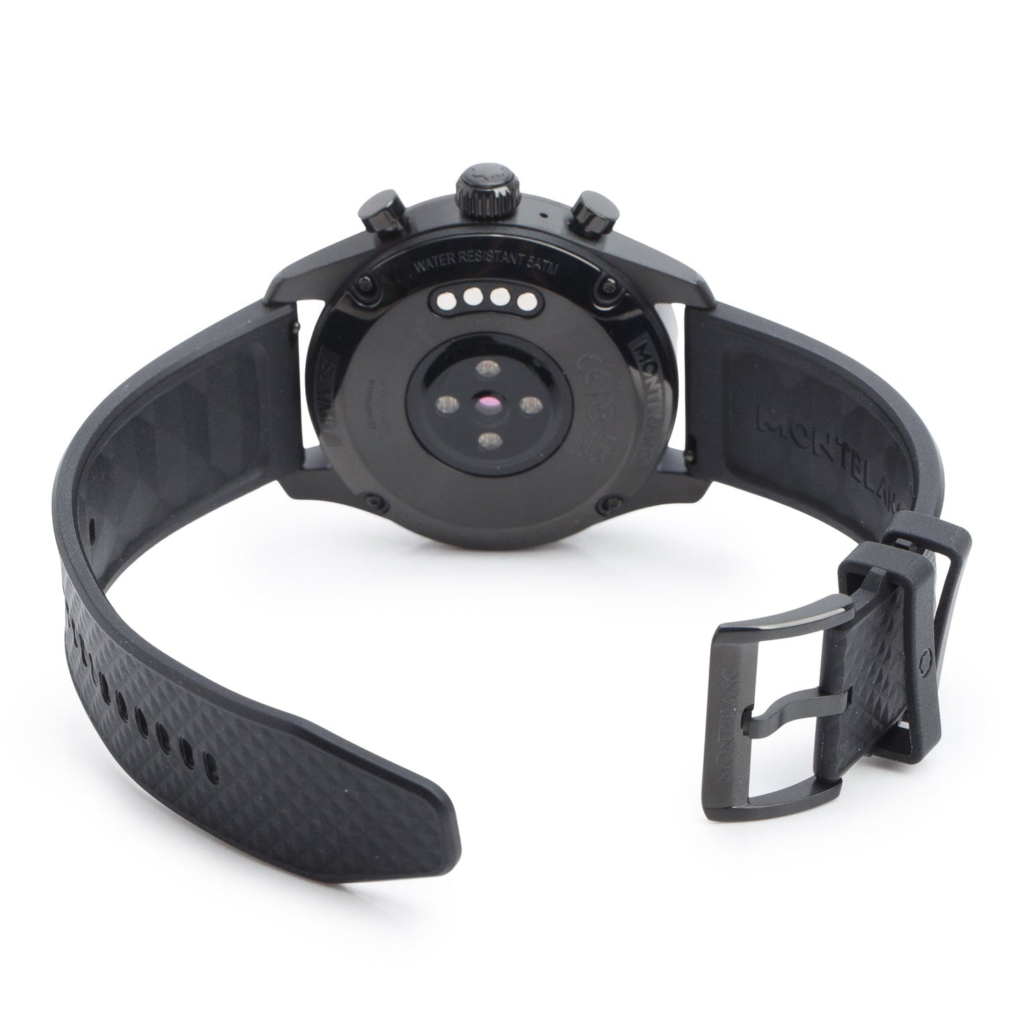 Montblanc Black Titanium Summit 3 42 MM Smartwatch S3T22 w/ Box, Papers, Extra Leather Strap & Charger