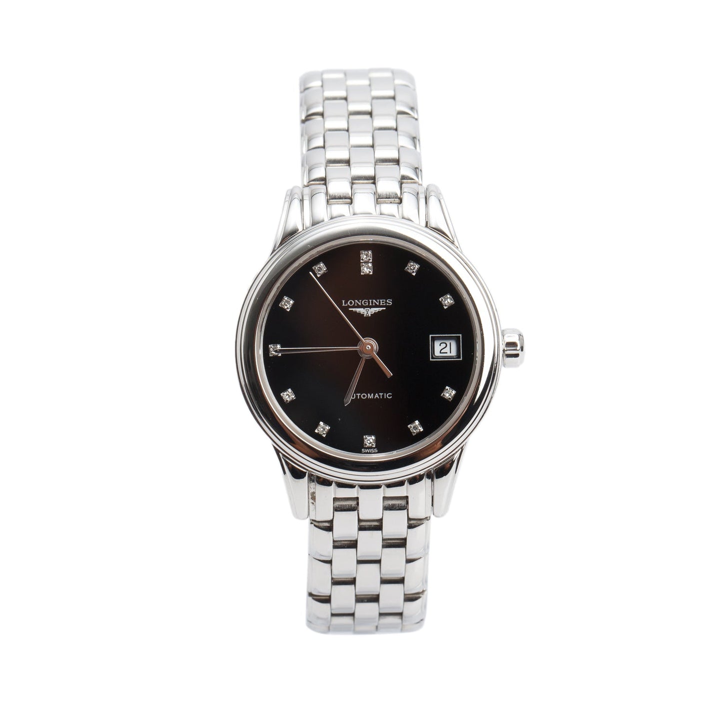 Longines 2022 Stainless Steel Flagship Classic 26 MM Automatic Watch Diamond Black Dial w/ Box & Papers