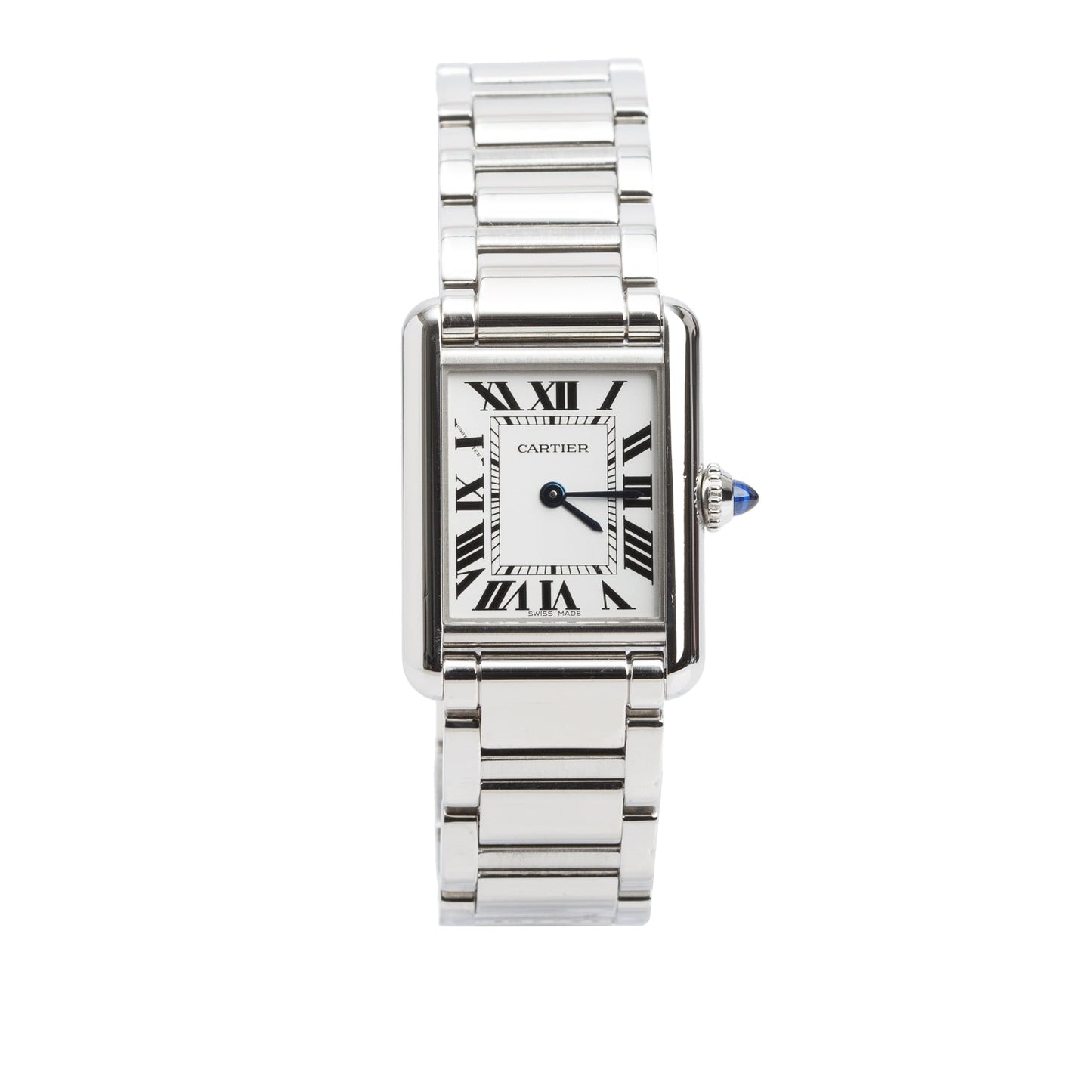 Cartier 2023 Stainless Steel Tank Must de Cartier Quartz Watch, Small Model 4322 w/ Box & Papers