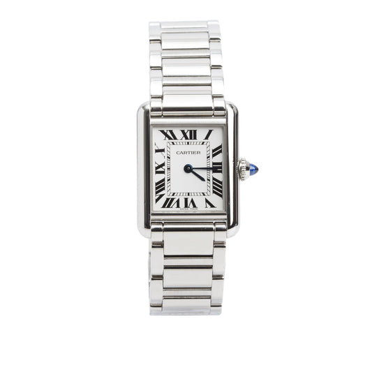 Cartier 2023 Stainless Steel Tank Must de Cartier Quartz Watch, Small Model 4322 w/ Box & Papers