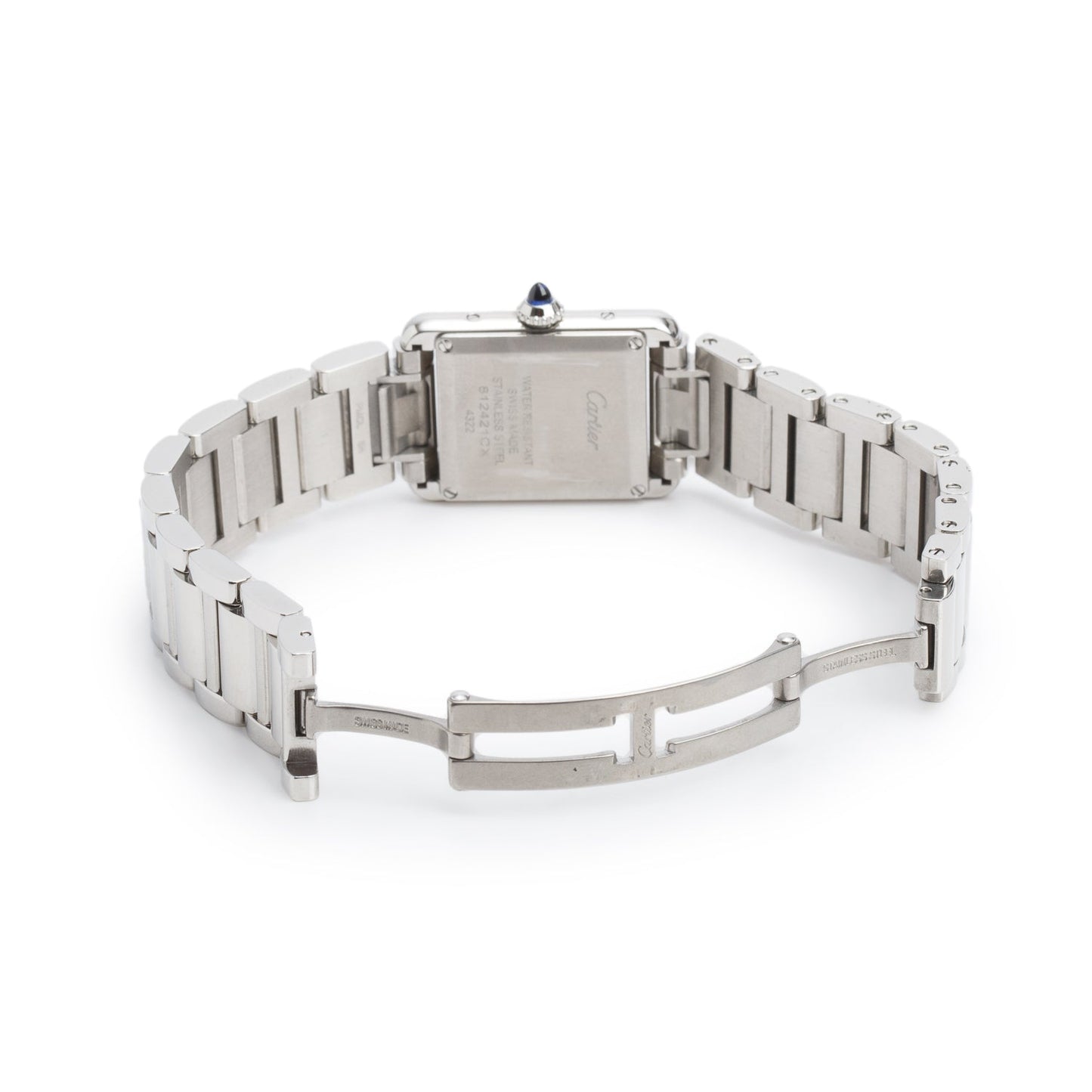 Cartier 2023 Stainless Steel Tank Must de Cartier Quartz Watch, Small Model 4322 w/ Box & Papers