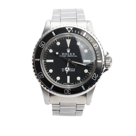Rolex Vintage Stainless Steel Submariner (No Date) 40 MM Automatic Watch Black Dial 5513