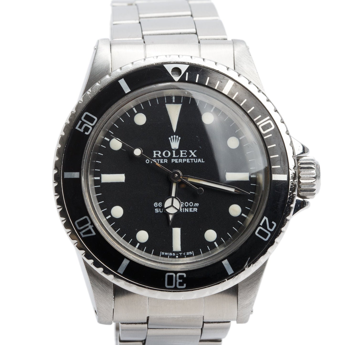 Rolex Vintage Stainless Steel Submariner (No Date) 40 MM Automatic Watch Black Dial 5513