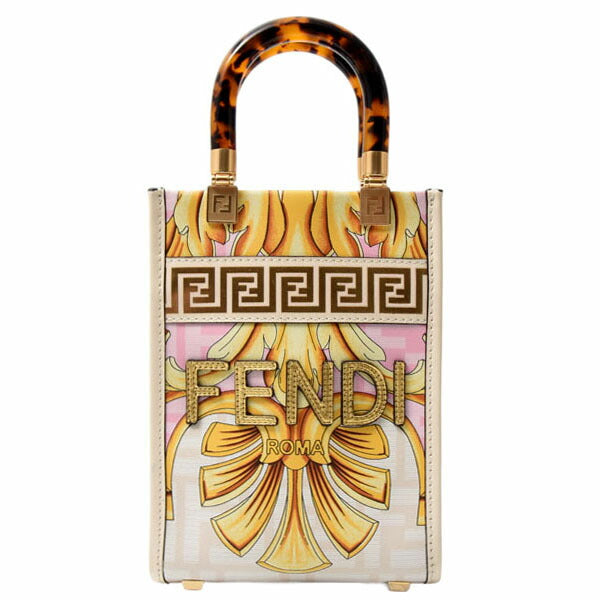 Fendi Sunshine Leather Red Tote Bag Style 8